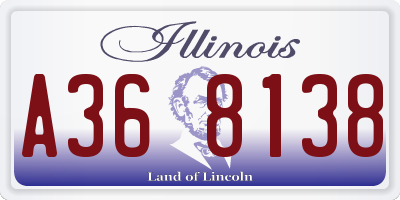 IL license plate A368138