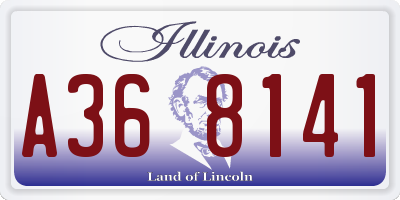 IL license plate A368141