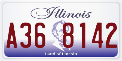 IL license plate A368142
