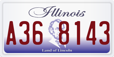 IL license plate A368143