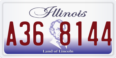 IL license plate A368144