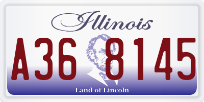 IL license plate A368145