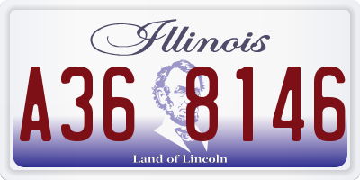 IL license plate A368146