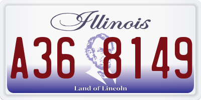 IL license plate A368149