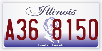 IL license plate A368150