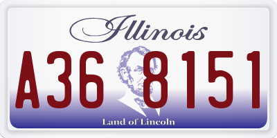 IL license plate A368151
