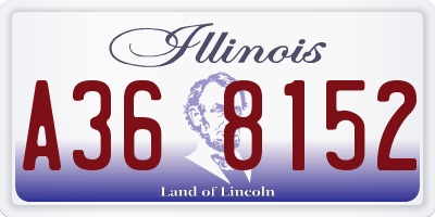 IL license plate A368152