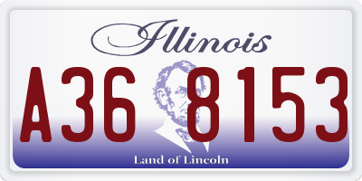 IL license plate A368153