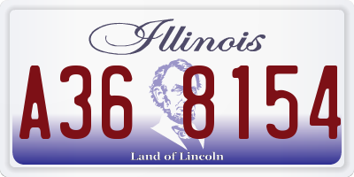 IL license plate A368154