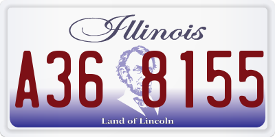IL license plate A368155