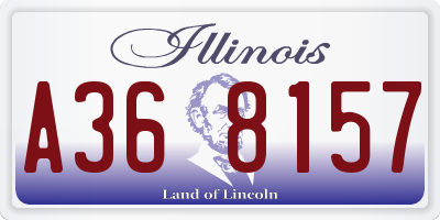 IL license plate A368157