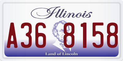 IL license plate A368158