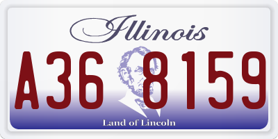 IL license plate A368159