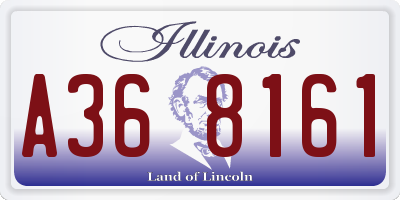 IL license plate A368161