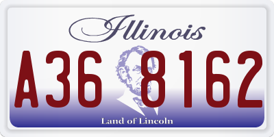 IL license plate A368162