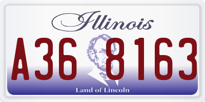 IL license plate A368163