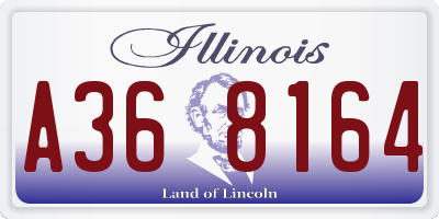 IL license plate A368164