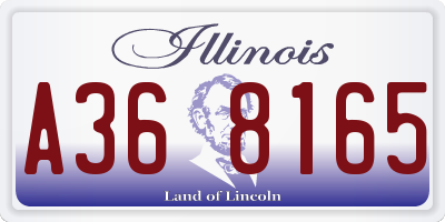 IL license plate A368165