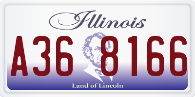 IL license plate A368166