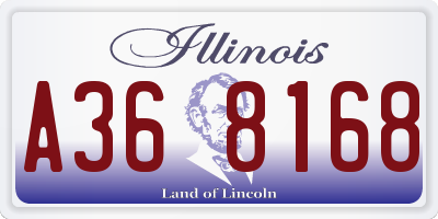 IL license plate A368168