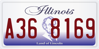 IL license plate A368169