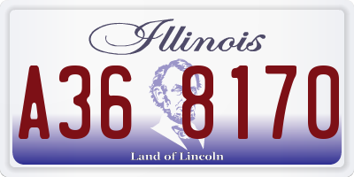 IL license plate A368170
