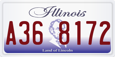 IL license plate A368172