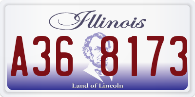 IL license plate A368173