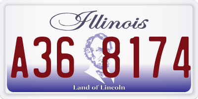 IL license plate A368174