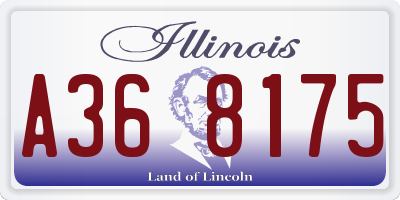 IL license plate A368175