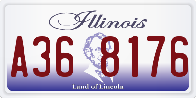 IL license plate A368176