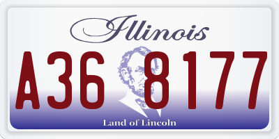 IL license plate A368177