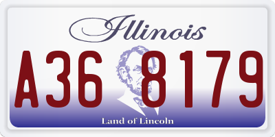 IL license plate A368179