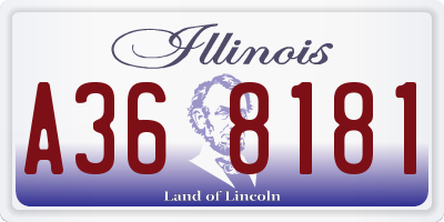 IL license plate A368181