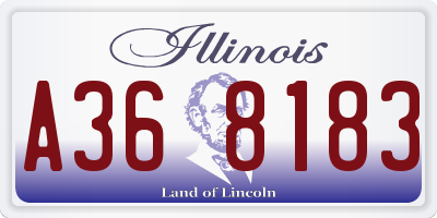 IL license plate A368183