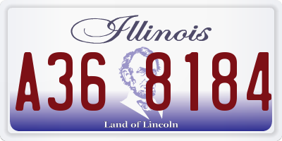 IL license plate A368184