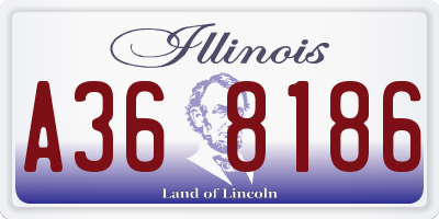 IL license plate A368186