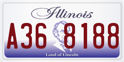 IL license plate A368188