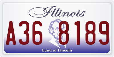 IL license plate A368189