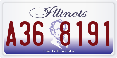 IL license plate A368191