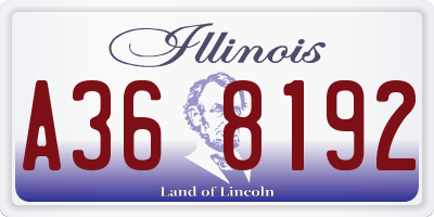 IL license plate A368192
