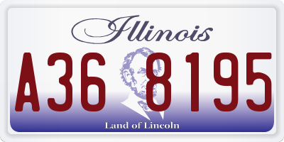 IL license plate A368195