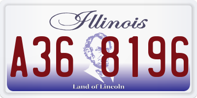 IL license plate A368196