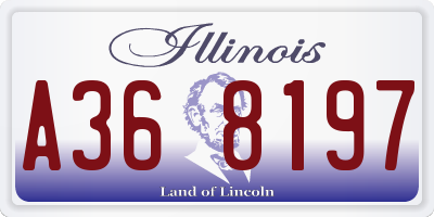 IL license plate A368197