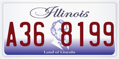 IL license plate A368199