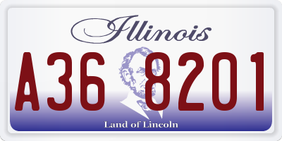 IL license plate A368201