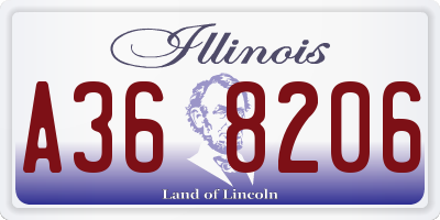 IL license plate A368206