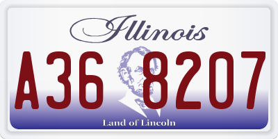 IL license plate A368207