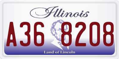 IL license plate A368208