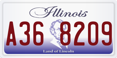 IL license plate A368209